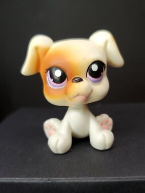 LPS Littlest Pet Shop #84 White Brown Boxer 2005